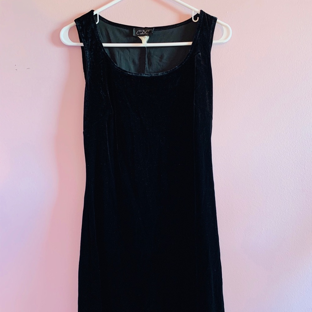 Vintage Velvet Little Black Dress